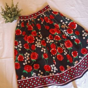 Eva Mendez Floral Print Skirt